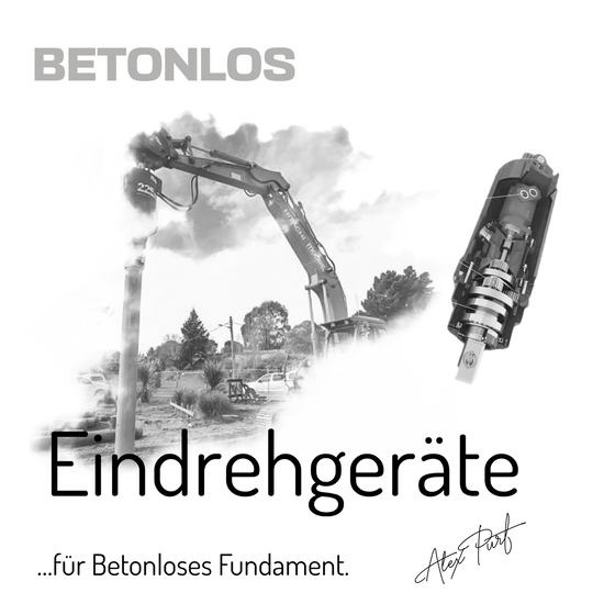 Schraubfundament Eindrehgerät 7000MAX, 8000Max sind die perfekte Wahl für Bagger
